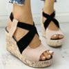 Summer Casual Platform Blocking High Wedge Heel Elegant SandalsSandalsvariantimage0Women-Sandals-Summer-Casual-Platform-Shoes-Color-Blocking-High-Wedges-Heels-Elegant-Laides-Casual-Buckle-Strap
