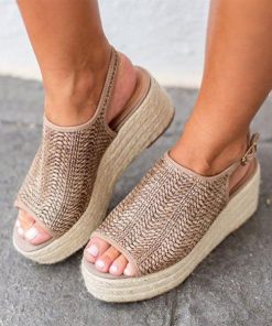Women’s Bamboo Fashion SandalsSandalsvariantimage1Black-Platform-Sandals-Straw-Shoes-Women-Large-Size-Summer-Heels-Open-Toe-Clogs-Wedge-Suit-Female