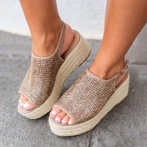 Women’s Bamboo Fashion SandalsSandalsvariantimage1Black-Platform-Sandals-Straw-Shoes-Women-Large-Size-Summer-Heels-Open-Toe-Clogs-Wedge-Suit-Female