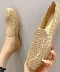 Women’s Flat Square-Toe LoafersFlatsvariantimage1Flat-Square-Toe-Loafers-Flying-Woven-Single-Shoes-Breathable-Women-s-Comfortable-Peas-Shoes-Woven-A