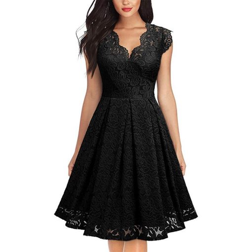 Summer Women’s Party Lace DressDressesvariantimage1Summer-Women-Party-Dress-Vintage-V-Neck-Sleeveless-Dress-Lace-Elegant-Ladies-Dresses-with-High-Quality