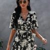 New Trendy Floral Print With Belt RompersSwimwearsvariantimage1Surplice-Front-Allover-Floral-Print-Belted-Playsuits-Women-Deep-V-Neck-Wide-Leg-Pants-Rompers-Summer