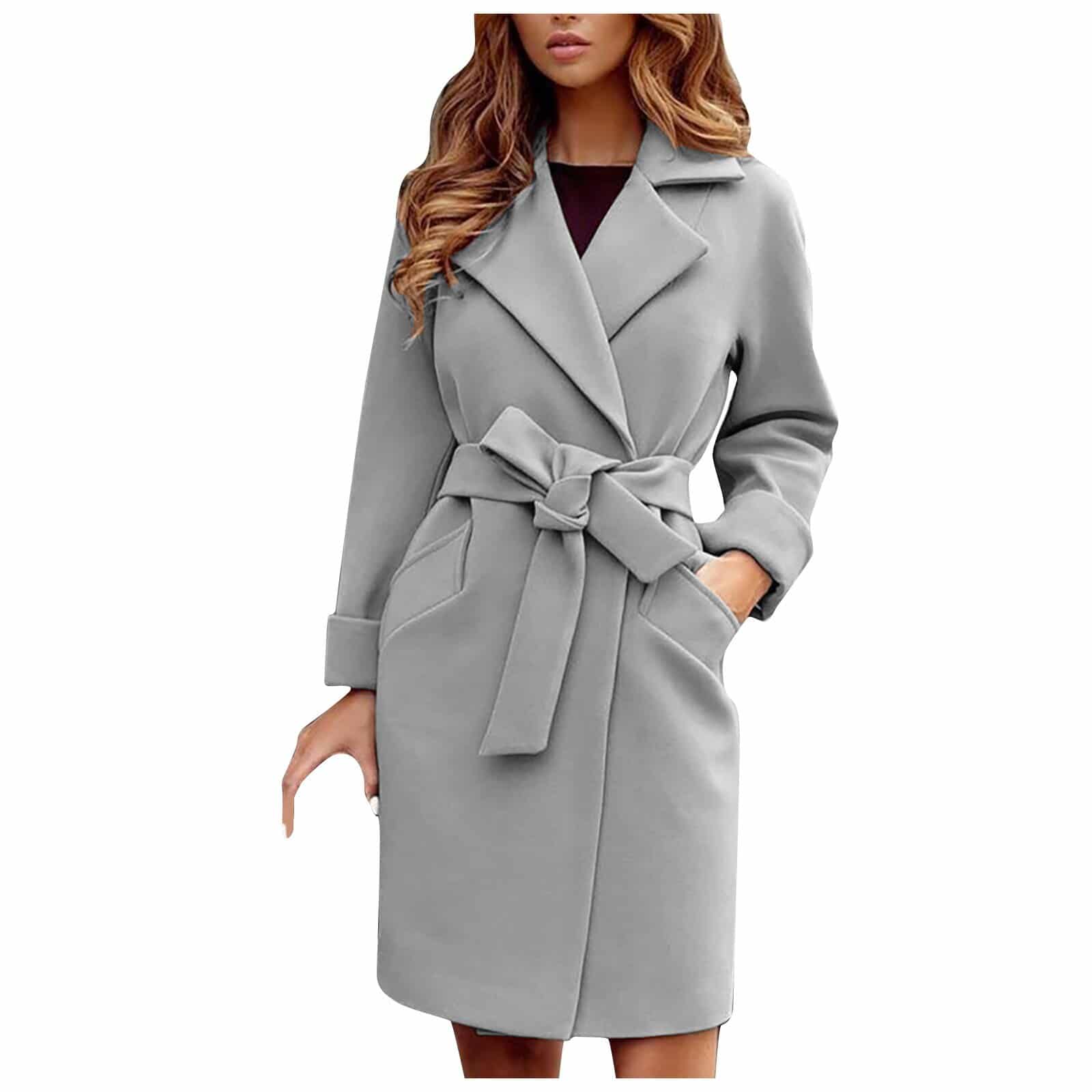 Hot Sale Winter Elegant Lapel Long Woolen Coat – Miggon