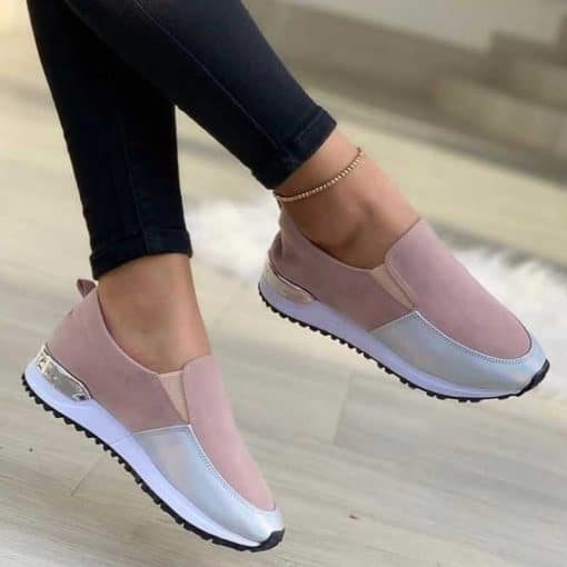 Women’s Suede Leather Flat Running SneakersFlatsvariantimage22022-Fashion-Women-Flats-Sneakers-Cut-Out-Suede-Leather-Moccasins-Women-Boat-Shoes-Platform-Ballerina-Ladies