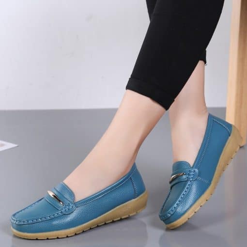 New Flat Leather Women’s LoafersFlatsvariantimage22022-New-Femme-Flats-Leather-Shoes-Woman-Slip-On-Women-Flats-Moccasins-Women-s-Loafers-Spring