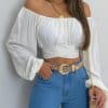 Women’s Daisy Print Cross Tied Back Crop TopsTopsvariantimage2Autumn-Women-Daisy-Print-Crossed-Tied-Back-Crop-Top-2021-Femme-Casual-Off-Shoulder-Ruched-Lantern