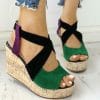 Summer Casual Platform Blocking High Wedge Heel Elegant SandalsSandalsvariantimage2Women-Sandals-Summer-Casual-Platform-Shoes-Color-Blocking-High-Wedges-Heels-Elegant-Laides-Casual-Buckle-Strap