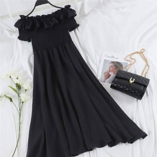 Summer Tube Top Off Shoulder Sexy Dress ChiffonDressesvariantimage42019-Summer-Tube-Top-Sexy-Dress-Women-Off-Shoulder-Summer-Chiffon-Beach-Midi-Dress-Casual-Ladies