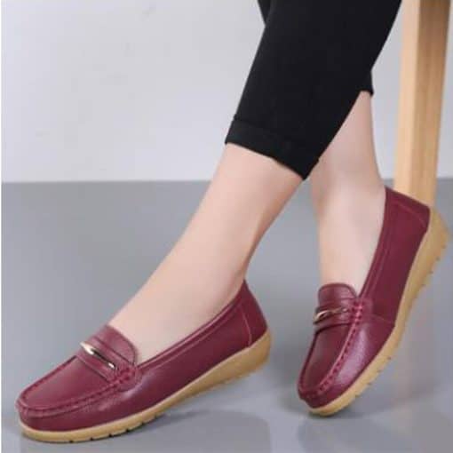 New Flat Leather Women’s LoafersFlatsvariantimage42022-New-Femme-Flats-Leather-Shoes-Woman-Slip-On-Women-Flats-Moccasins-Women-s-Loafers-Spring