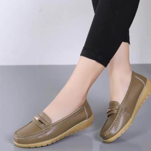 New Flat Leather Women’s LoafersFlatsvariantimage72022-New-Femme-Flats-Leather-Shoes-Woman-Slip-On-Women-Flats-Moccasins-Women-s-Loafers-Spring