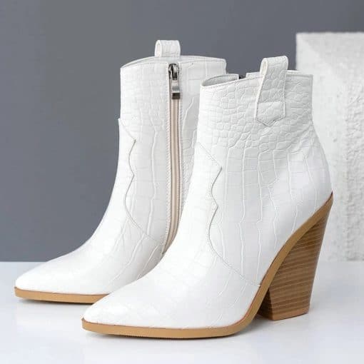 Hot Sale Women’s British Style Ankle BootsBootswhite