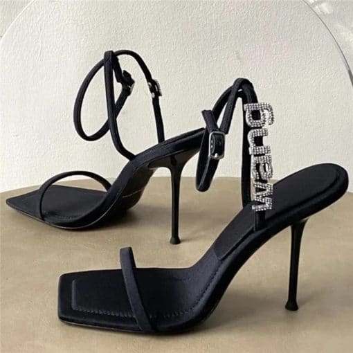 10cm High Heel Square Toe Women’s SandalsSandals2022-New-Square-Toe-Women-Sandal