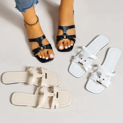 Women’s Summer Open Toe Adorable Slippers SandalsSandalsFlip-Flops-Flats-Wome-n-Sandals-2