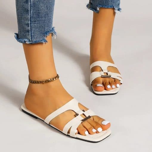 Women’s Summer Open Toe Adorable Slippers SandalsSandalsFlip-Flops-Flats-Women-Sandals-2