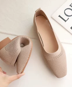 Square Toe Comfortable Mesh LoafersFlatsSquare-Toe-Loafers-Summer-Mesh-Shoes-Women-Soft-Comfortable-Ballet-Boat-Sneakers-Simple-Knitted-Shallow-Breathable.jpg_Q90.jpg_