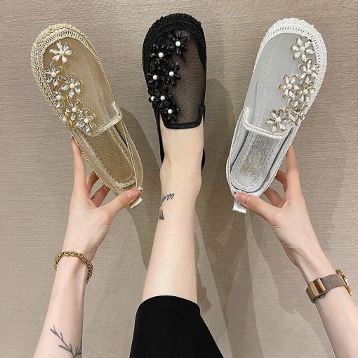 Women’s New Lace Mesh Crystal Floral Summer LoafersFlatsmainimage02021-New-Lace-Mesh-Crystal-Floral-Loafers-Shoes-Women-Comfort-Breathable-Summer-Walking-Shoes-Woman-Fashion