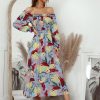 Women’s Casual All Match Chic Printed DressDressesmainimage02022-New-Summer-One-Shoulder-Temperament-Long-Sleeve-Floral-Dress-Women-s-Casual-All-Match-Chic