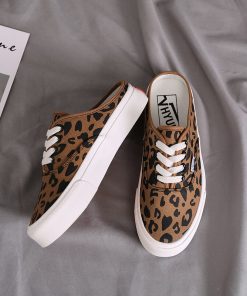 Women’s Leopard Print Half SneakersFlatsmainimage0Spring-Women-Canvas-Shoes-Casual-Leopard-Print-Flats-Summer-Breathable-Mules-Shoes-Ladies-Slip-On-Loafers