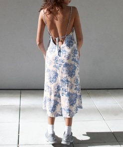 Elegant Vintage Floral Midi DressDressesmainimage0Summer-Dresses-For-Women-2021-Elegant-Vintage-Blue-And-White-Porcelain-Floral-Midi-Dress-Spaghetti-Strap