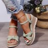 Summer Platform Wedge SandalsSandalsmainimage0Summer-Platform-Wedge-Sandals-Quality-Leather-Upper-Bow-tied-Open-Toe-Ankle-Buckle-Strap-Fashion-Modern