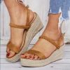 Women’s Casual Wedge High Heel SandalsSandalsmainimage0Women-s-Sandals-Casual-Wedge-Shoes-High-Heels-2022-Summer-Fashion-Buckle-Straw-Hemp-Rope-Shoes