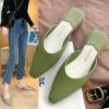 Women’s Candy Color Flat MulesSandalsmainimage1Women-Slipper-Candy-Color-Flats-Shoes-office-career-Casual-Shoes-Square-Toe-Mules-Footwear-Spring-SummerJelly