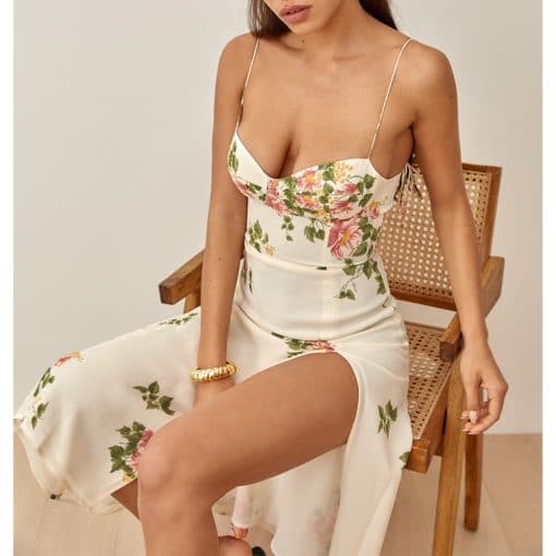 Spaghetti Strap Floral Summer DressDressesmainimage2Boho-Beach-Dresses-For-Women-2021-Spaghetti-Strap-Floral-Summer-Dress-Sweetheart-Neck-Sleeveless-Sexy-High