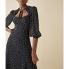 Sweetheart Neck Tie Vintage Elegant DressDressesmainimage2Dresses-For-Women-2021-Spring-Autumn-Office-Lady-3-4-Sleeve-Polka-Dot-Midi-Dress-Woman