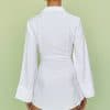 Women’s Hight Quality Cotton Shirt DressDressesmainimage2Dresses-For-Women-2022-Lapel-Collar-Long-Sleeve-Button-Up-Cotton-Shirt-Dress-Waist-Tie-Linen