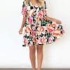 Elegant Vintage Floral Print Mini DressDressesmainimage2Summer-Dresses-For-Women-Clothing-2022-Front-Button-V-Neck-Short-Puff-Sleeve-Loose-Mini-Dress
