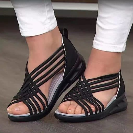 Casual Summer Soft Comfortable SandalsSandalsmainimage2Women-Sandals-2022-Summer-Sandals-Casual-Wedges-Shoes-For-Women-Soft-Heels-Chaussure-Femme-Mix-Color