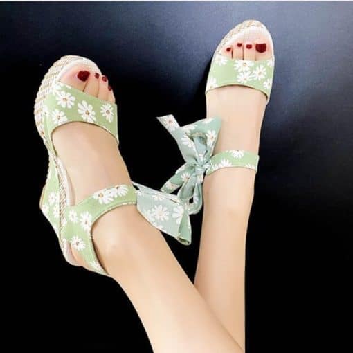 Women’s Daisy Bowknot Design Platform Wedge SandalsSandalsmainimage2Women-Sandals-Dot-Bowknot-Design-Platform-Wedge-Female-Casual-High-Increas-Shoes-Ladies-Fashion-Ankle-Strap