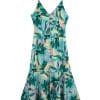 Women’s Tropical Print Vacation Hem DressDressesmainimage3Summer-Dresses-2022-Women-Tropical-Print-Vacation-Beach-Dress-Spaghetti-Strap-Ruffle-Hem-Buttons-Front-Slit