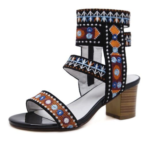 New Ethnic Style SandalsSandalsmainimage4New-ethnic-style-sandals-women-s-summer-Bohemian-sandals-Roman-Chunky-Heels-Embroider-women-high-heeled