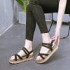 Women’s Flat Gladiator SandalsSandalsmainimage4Suede-Casual-Flat-Sandals-Women-Summer-Shoes-Women-Concise-Peep-Toe-Slip-On-Buckle-Strap-Sandals