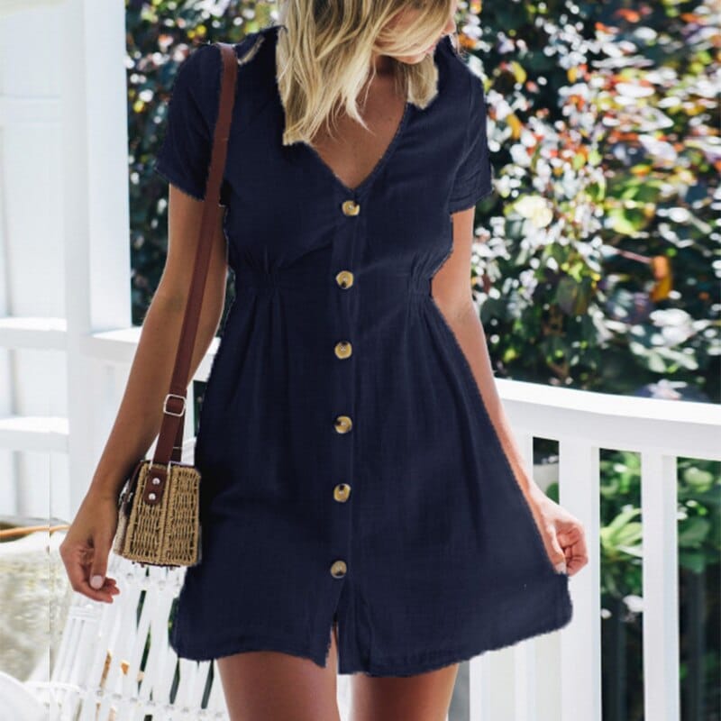 Casual Summer Mini Dress – Miggon