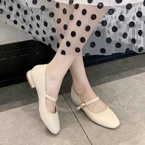 New Low Heel Square Toe Retro PumpsSandalsvariantimage02021-New-Women-Low-Heel-Shoes-Square-Toe-Retro-Mary-Janes-Pumps-Casual-Spring-Autumn-Lady