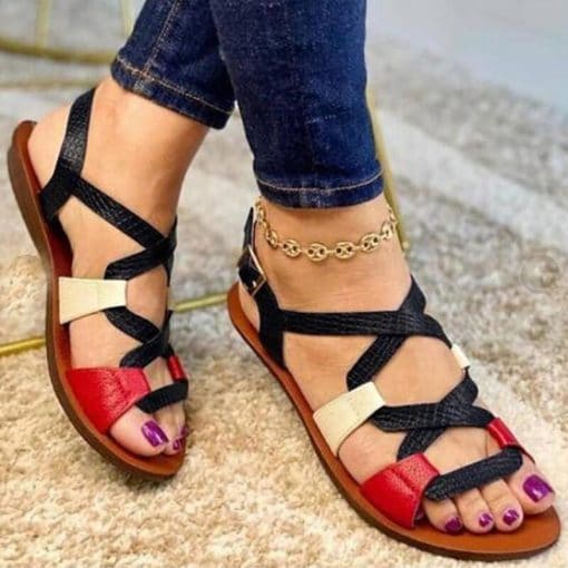 New Fashion Gladiator Leather SandalsSandalsvariantimage02022-New-Shoes-Women-Sandals-Fashion-Sandals-Ladies-Open-Toe-Sandals-For-Women-Flat-Shoes-Female-1