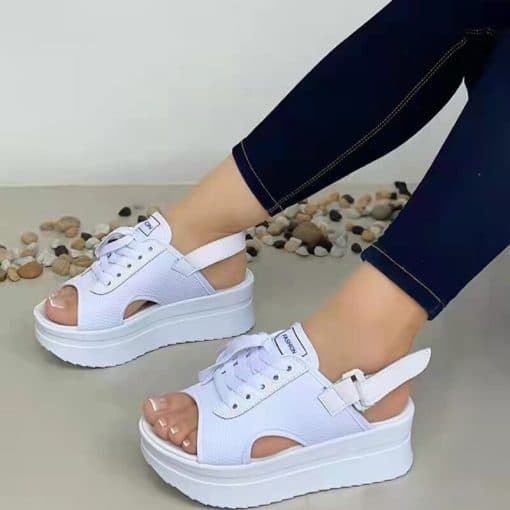 Summer Fashion Wedge Platform SandalsSandalsvariantimage02022-Summer-New-Fashion-Peep-Toe-Flat-Shoes-for-Women-Casual-Platform-Sandals-Comfort-Designer-Height
