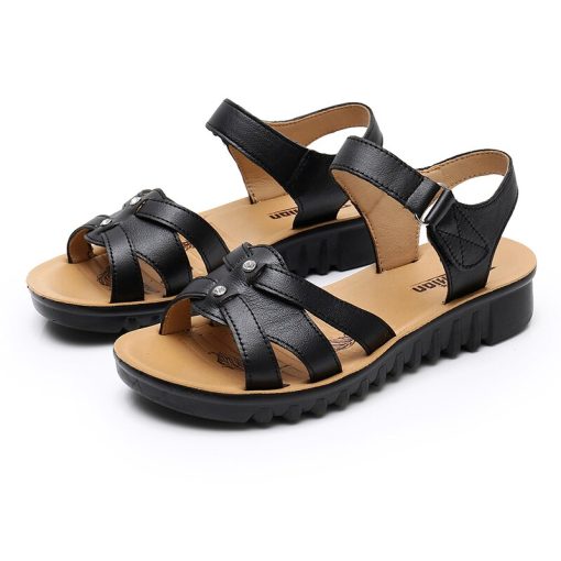 Fashion Mom Comfortable Gladiator SandalsSandalsvariantimage0ZZPOHE-Summer-new-mother-Leather-sandals-large-size-soft-soled-Style-woman-sandals-casual-comfortable-grandmother
