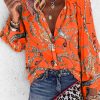 Women’s Stunning Floral Tops BlousesTopsvariantimage12022-New-Design-Women-Blouse-V-neck-Long-Sleeve-Chains-Print-Loose-Casual-Office-Shirts-Womens