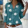 Fashion Turn-down Collar Floral Print ShirtsTopsvariantimage1Floral-Print-Women-Shirts-And-Blouses-2022-Spring-Fashion-Turn-down-Collar-Long-Sleeve-Office-Lady