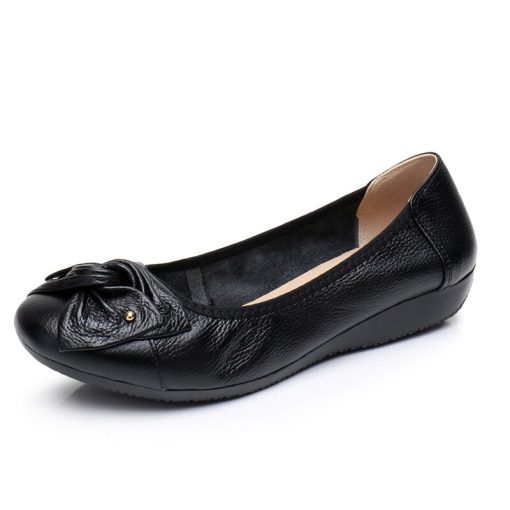 Genuine Leather Mother’s LoafersFlatsvariantimage1WOIZGIC-Women-s-Female-Ladies-Mother-Woman-Flats-Shoes-Loafers-Genuine-Leather-Slip-On-Summer-Round