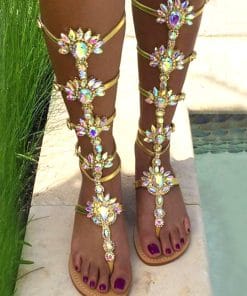 Women’s Rhinestone Knee Length SandalsSandalsvariantimage1Woman-Sandal-Boots-Rhinestone-Lady-Knee-High-Boots-Thin-High-Heels-Stiletto-Crystal-Dress-Summer-Shoes