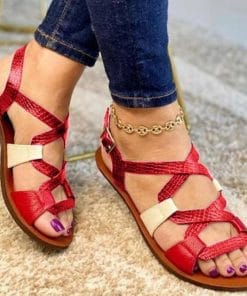New Fashion Gladiator Leather SandalsSandalsvariantimage22022-New-Shoes-Women-Sandals-Fashion-Sandals-Ladies-Open-Toe-Sandals-For-Women-Flat-Shoes-Female-1