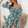 Spring Summer Short Floral DressDressesvariantimage2Spring-Summer-Short-Floral-Dress-For-Women-Casual-2022-New-Full-Sleeve-Square-Collar-Ladies-High