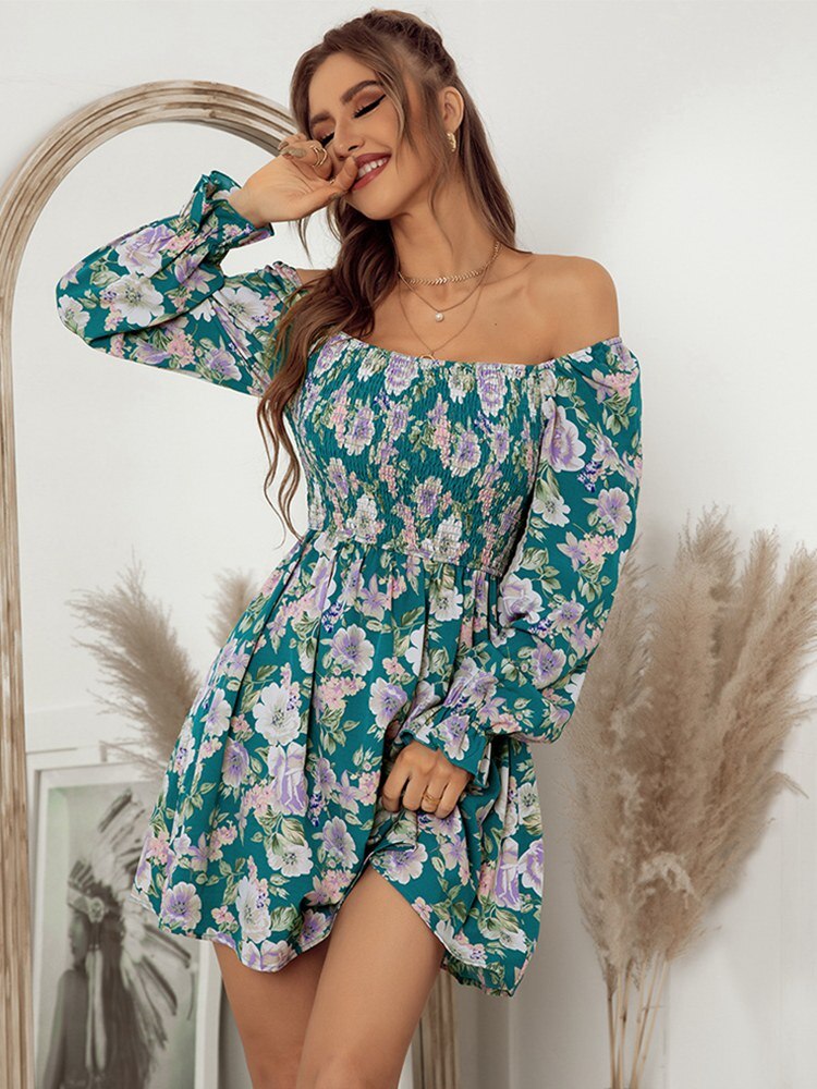 Spring Summer Short Floral Dress – Miggon