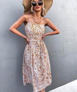 Summer Floral Print Holiday DressDressesvariantimage2Summer-Floral-Print-Dress-Women-Backless-Long-Party-Dress-Ladies-Button-Elegant-A-Line-Spaghetti-Strap