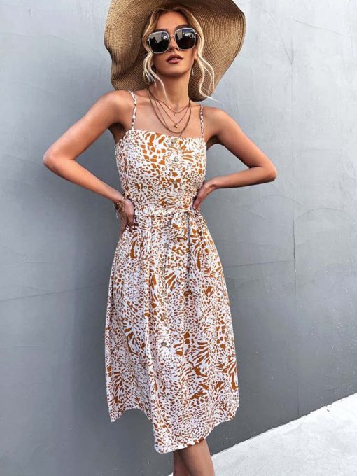 Summer Floral Print Holiday DressDressesvariantimage2Summer-Floral-Print-Dress-Women-Backless-Long-Party-Dress-Ladies-Button-Elegant-A-Line-Spaghetti-Strap