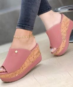 Thick Sole Summer Comfortable SlippersSandalsvariantimage2Summer-Women-Sandals-Thick-Bottom-Casual-Solid-Color-Peep-Toe-Wedge-Sandals-Female-Slippers-Sandals-Women